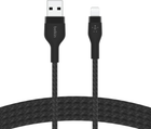 Kabel Belkin USB-A do LTG w oplocie silikonowym 2 m czarny (CAA010BT2MBK) - obraz 5