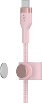 Кабель Belkin USB-C to LTG Braided Silicone 1 м Pink (CAA011BT1MPK) - зображення 4
