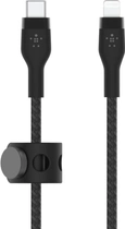 Kabel Belkin USB-C do LTG w oplocie silikonowym 3 m czarny (CAA011BT3MBK) - obraz 3