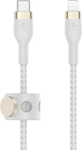 Кабель Belkin USB-C to LTG Braided Silicone 3 м White (CAA011BT3MWH) - зображення 3