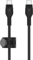 Кабель Belkin USB-C to USB-C 2.0 Braided Silicone 3 м Black (CAB011BT3MBK) - зображення 3