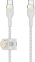 Kabel Belkin USB-C to USB-C 2.0 Braided Silicone 3 m Biały (CAB011BT3MWH) - obraz 3