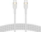 Kabel Belkin USB-C to USB-C 2.0 Braided Silicone 3 m Biały (CAB011BT3MWH) - obraz 5