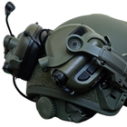 Балістичний шолом-каска Fast кольору олива стандарту NATO (NIJ 3A) M/L + навушники М32 (з мікрофоном) і кріпленням "Чебурашка" - зображення 5