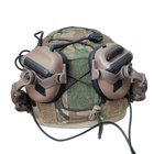 Баллистическая шлем-каска Fast цвета койот в кавере стандарта NATO (NIJ 3A) M/L + наушники М32 (с микрофоном) и креплением "Чебурашка" - изображение 4
