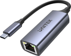 Adapter Unitek USB-C - RJ45 1 Gbit LAN, PD 100 W (4894160047595) - obraz 1