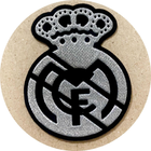 Нашивка на одяг (термо) Реал Мадрид 54*68 мм Срібляста