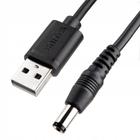 Kabel Unitek USB Type-A DC 5.5/2.5mm 9V 1.5m (Y-C4046BK) - obraz 1
