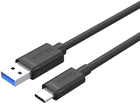 Adapter Unitek YC14103BK-1.5M USB-A - USB-C 1.5 m Czarny (C14103BK-1.5M) - obraz 1