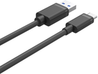 Adapter Unitek YC14103BK-1.5M USB-A - USB-C 1.5 m Czarny (C14103BK-1.5M) - obraz 2