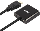 Adapter Unitek Y-6333 VGA - HDMI Black (4894160017055) - obraz 3