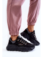 Sneakersy damskie na platformie do kostki Cross Jeans KK2R4073C 40 Czarne (8697319352597) - obraz 4