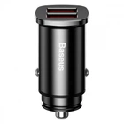 Автомобільний Зарядний Пристрій Baseus Square Metal 30W 2USB (QC3.0) black