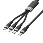 Adapter Unitek USB Type-C-USB Zype-C/Apple Lightning/micro-USB PD 1.5 m Black (C14101BK-1.5M) - obraz 1