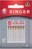 Голка для швейної машини Singer UNIVERSAL 80/12 10PK 10 шт. (7393033107376) - зображення 1