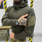 Чоловіча легка Вітровка із дихаючою підкладкою / Осіння Куртка з капюшоном олива розмір M - зображення 3