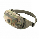 Сумка тактическая через плечо на грудь M-TAC Waist Bag Elite Hex Multicam/Ranger Green для мультитула и турникета - сумка на пояс - изображение 3
