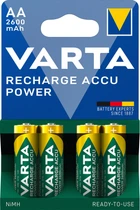 Аккумулятор Varta Rechargeable Accu AA 2600 мА/час BLI 4 Ni-MH (5716101404)