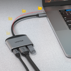 Adapter Unitek USB Type C - HDMI 8K/USB Type-A/ USB Type-C 100W 0.12 m Grey (D1102A) - obraz 2