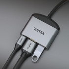 Adapter Unitek USB Type C - HDMI 8K/USB Type-A/ USB Type-C 100W 0.12 m Grey (D1102A) - obraz 3