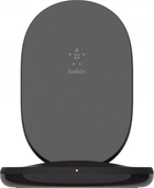 Бездротова зарядка Belkin BOOST CHARGE Charging Stand 15W PSU, Black (WIB002VFBK) - зображення 1