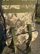 Рюкзак тактический 70 литров армейский большой усиленный. Пиксель - изображение 11