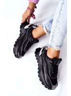 Sneakersy damskie na grubej podeszwie do kostki Cross Jeans II2R4018C 39 Czarne (8697319153293) - obraz 5
