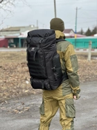 Рюкзак туристичний для походів Tactical військовий рюкзак великий на 70 л Black (ta70-black) - зображення 4