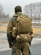 Тактичний рюкзак Tactic рюкзак з підсумками на 55 л. штурмовий рюкзак Койот 1004-coyote - зображення 4