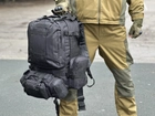 Тактичний рюкзак Tactic рюкзак з підсумками на 55 л. штурмовий рюкзак Чорний 1004-black - зображення 8