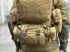 Тактичний рюкзак Tactic рюкзак з підсумками на 55 л. штурмовий рюкзак Койот 1004-coyote - зображення 7