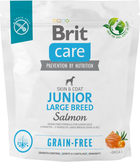Karma sucha dla psów Brit care dog grain-free junior large z łososiem 1 kg (8595602558889) - obraz 1