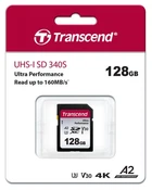 Карта пам'яті Transcend sd 128gb c10 uhs-i u3 a2 R160/W90MB/s 4k ts128gsdc340s