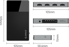 Комутатор Orico HDMI 2.0 4K з 3 входами і 1 виходом (HD-3H-GY-BP) - зображення 2