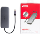 USB-C хаб Unitek D1026B 3 x USB 3.1 PD HDMI SD VGA RJ45 (4894160042828) - зображення 4