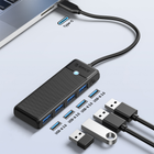 USB-C хаб Orico 4 x USB-A 3.0 5 Gbps Чорний (PAPW4A-C3-015-BK-EP) - зображення 3