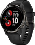 Смарт годинник Garmin Venu 2 Slate Stainless Steel Bezel with Black Case and Silicone Band (010-02430-11/01)