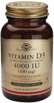 Suplement diety Solgar Vitamin D3 4000 IU (100 mcg) 120 Capsules (33984529083) - obraz 1