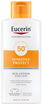 Balsam do opalania Eucerin Sensitive Protect Sun Lotion Extra Light SPF50+ 400 ml (4005800125720) - obraz 1