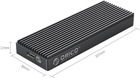 Зовнішня кишеня Orico M.2 SSD USB 3.2 Gen2 20 Gbps (M2PAC3-G20-GY-BP) - зображення 4