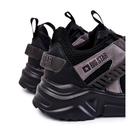 Sneakersy męskie z siatki na grubej podeszwie do kostki Big Star KK174054 43 Czarne (5900714531553) - obraz 4