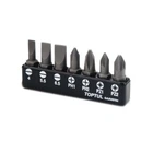 Набор бит Toptul 1/4" 7ед. (SL: 4*0.5, 5.5*1, 6.5*1.2; PH1, PH2; PZ1, PZ2) (GAAV0704)