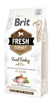 Сухий корм Brit Fresh Light Fit&Slim для дорослих, літніх собак з індичкою і горошком