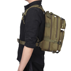 Рюкзак тактический штурмовой Eagle 35л 45х26х25 см темно-зеленый - изображение 5