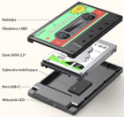 Kieszeń zewnętrzna Orico SATA 2.5" USB-C 6Gbps kaseta (2580C3-V1-BK-EP) - obraz 7