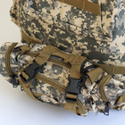 Рюкзак тактический 4в1 80л (39x22x80 см), Светлый пиксель - изображение 6