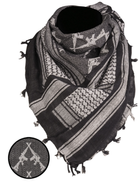 Арафатка шарф-шемаг тактическая 110x110см Автомат Mil-Tec Универсальный Черный (12609202) - изображение 1