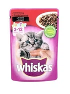 Влажный корм для котят Whiskas Kitten Говядина в соусе 85 г
