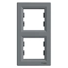 Рамка Schneider Electric Asfora двухместная вертикальная сталь EPH5810262