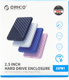 Kieszeń zewnętrzna Orico 2.5" USB-C 3.1 6Gbps Czarna (25PW1-C3-BK-EP) - obraz 4